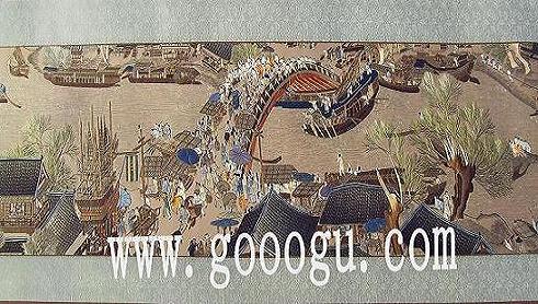 清明上河圖虹橋部分，蘇州刺繡清明上河圖