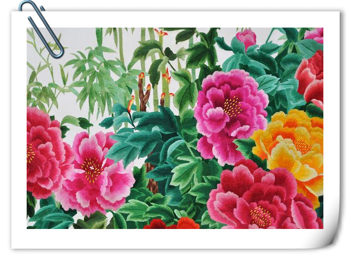 國(guó)花牡丹、蘇繡精品